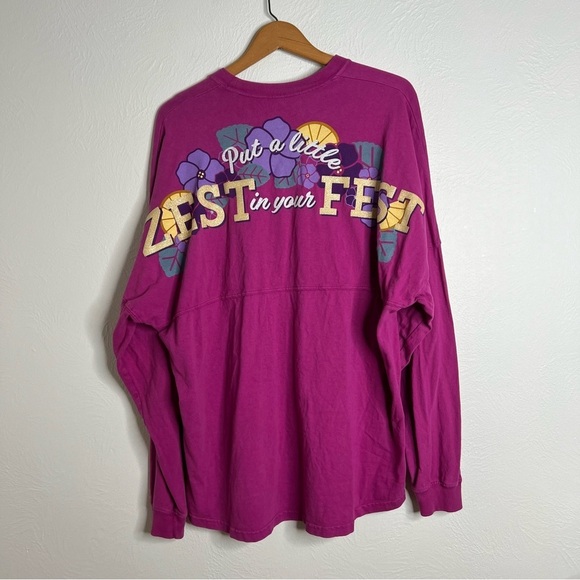 Epcot Disney Put A Little Zest In Your Fest Flower Garden Cotton Spirit Jersey - Picture 4 of 15
